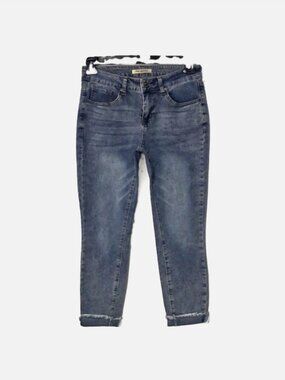 Sexy Fabulous denim jeans size 7 cuffed legs blue medium wash stretch 5-pocket